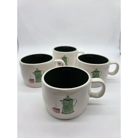 Rae Dunn Artisan Collection by Magenta Green Winter Time Cocoa Coffee Mug Cup - Picture 12 of 13